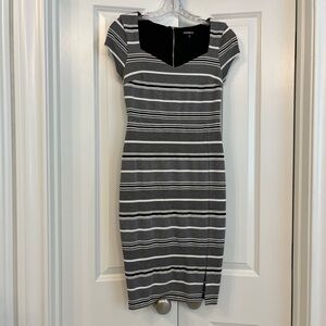 Express Black Sheath Dress with Sweetheart Neckline